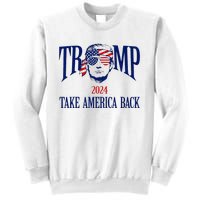 Donald Trump 2024 Take America Back American Flag Patriotic Sweatshirt