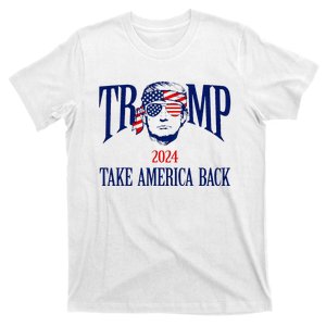 Donald Trump 2024 Take America Back American Flag Patriotic T-Shirt