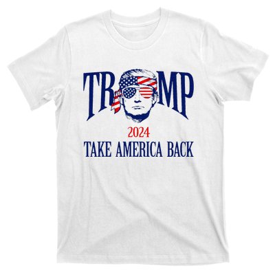 Donald Trump 2024 Take America Back American Flag Patriotic T-Shirt