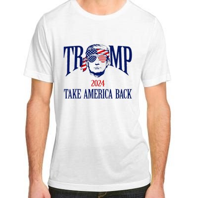 Donald Trump 2024 Take America Back American Flag Patriotic Adult ChromaSoft Performance T-Shirt