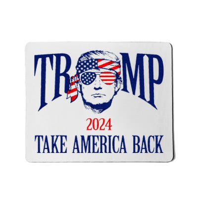 Donald Trump 2024 Take America Back American Flag Patriotic Mousepad