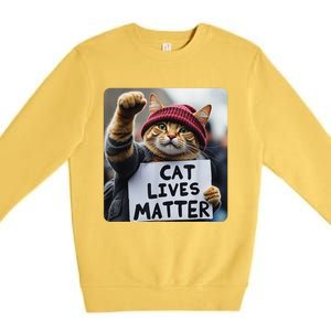 Donald Trump 2024 Cats Cat Lives Matter Trump Premium Crewneck Sweatshirt