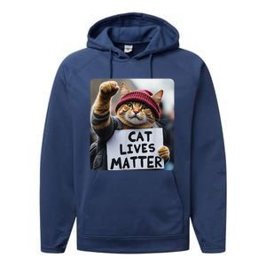 Donald Trump 2024 Cats Cat Lives Matter Trump Performance Fleece Hoodie