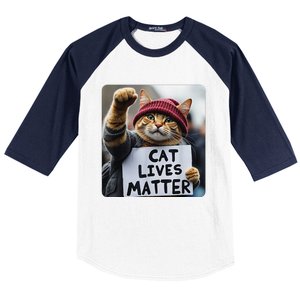 Donald Trump 2024 Cats Cat Lives Matter Trump Baseball Sleeve Shirt