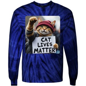 Donald Trump 2024 Cats Cat Lives Matter Trump Tie-Dye Long Sleeve Shirt