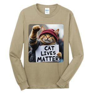 Donald Trump 2024 Cats Cat Lives Matter Trump Tall Long Sleeve T-Shirt