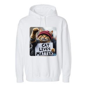 Donald Trump 2024 Cats Cat Lives Matter Trump Garment-Dyed Fleece Hoodie