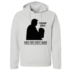 Donald Trump 2024 French Fry Make French Fries Great Again Performance Fleece Hoodie