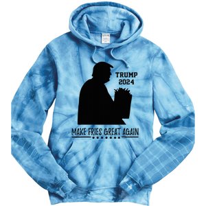 Donald Trump 2024 French Fry Make French Fries Great Again Tie Dye Hoodie