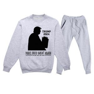 Donald Trump 2024 French Fry Make French Fries Great Again Premium Crewneck Sweatsuit Set