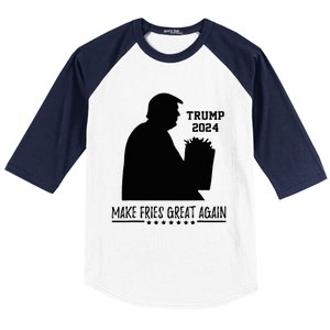 Donald Trump 2024 French Fry Make French Fries Great Again Baseball Sleeve Shirt