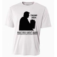 Donald Trump 2024 French Fry Make French Fries Great Again Cooling Performance Crew T-Shirt