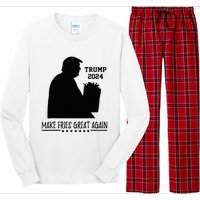 Donald Trump 2024 French Fry Make French Fries Great Again Long Sleeve Pajama Set