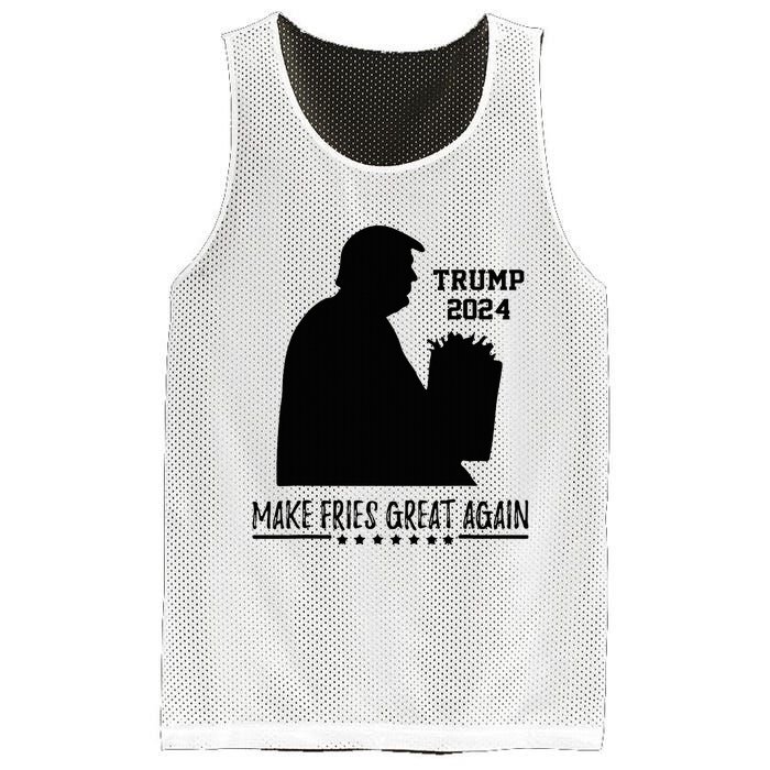 Donald Trump 2024 French Fry Make French Fries Great Again Mesh Reversible Basketball Jersey Tank