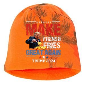 Donald Trump 2024 French Fry Make French Fries Great Again Premium Kati - Camo Knit Beanie