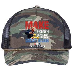 Donald Trump 2024 French Fry Make French Fries Great Again Premium Retro Rope Trucker Hat Cap