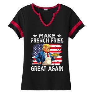 Donald Trump 2024 French Fry Make French Fries Great Again Ladies Halftime Notch Neck Tee