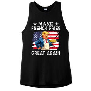 Donald Trump 2024 French Fry Make French Fries Great Again Ladies PosiCharge Tri-Blend Wicking Tank