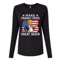 Donald Trump 2024 French Fry Make French Fries Great Again Womens Cotton Relaxed Long Sleeve T-Shirt