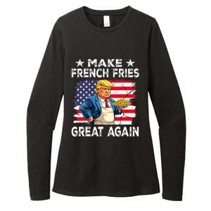 Donald Trump 2024 French Fry Make French Fries Great Again Womens CVC Long Sleeve Shirt