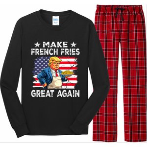 Donald Trump 2024 French Fry Make French Fries Great Again Long Sleeve Pajama Set