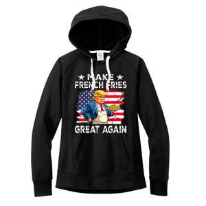 Donald Trump 2024 French Fry Make French Fries Great Again Women's Fleece Hoodie