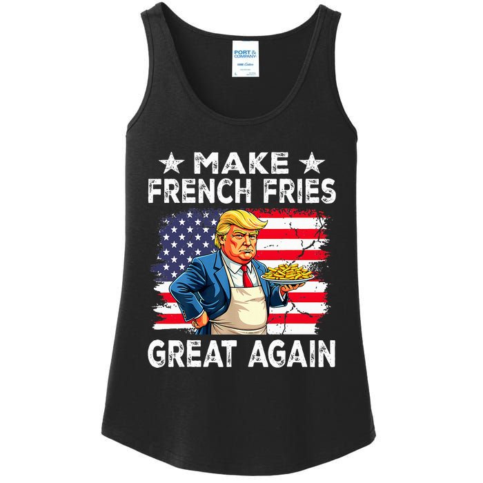 Donald Trump 2024 French Fry Make French Fries Great Again Ladies Essential Tank