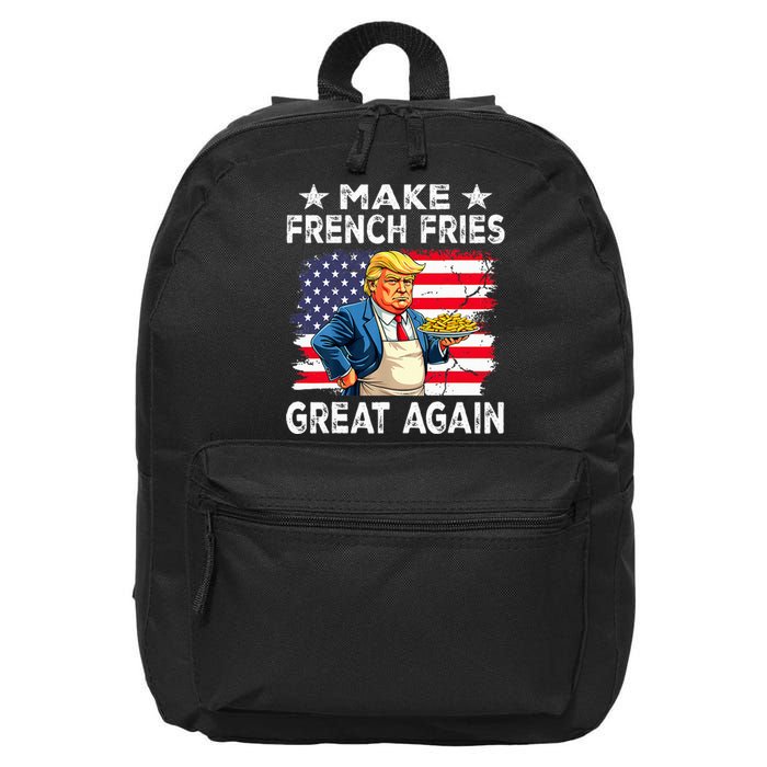 Donald Trump 2024 French Fry Make French Fries Great Again 16 in Basic Backpack