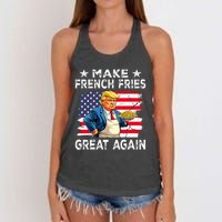 Donald Trump 2024 French Fry Make French Fries Great Again Women's Knotted Racerback Tank