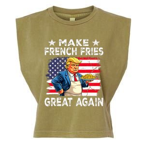 Donald Trump 2024 French Fry Make French Fries Great Again Garment-Dyed Women's Muscle Tee