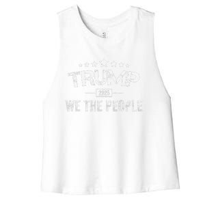 Donald Trump 2025 We The People 4th Of July Election Women's Racerback Cropped Tank