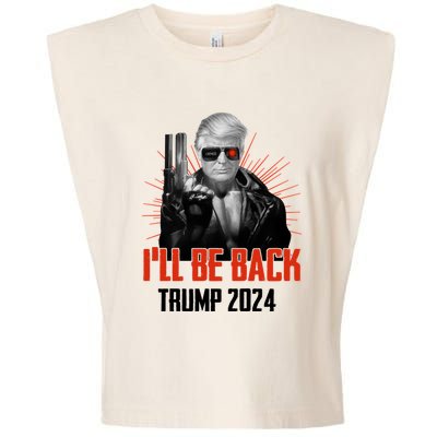 Donald Trump 2024 I'll Be Back Trumpinator I'll Be Back 2024 Garment-Dyed Women's Muscle Tee