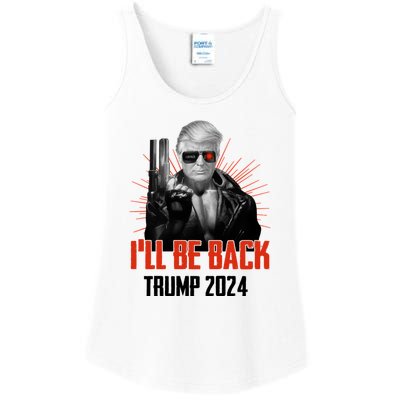 Donald Trump 2024 I'll Be Back Trumpinator I'll Be Back 2024 Ladies Essential Tank