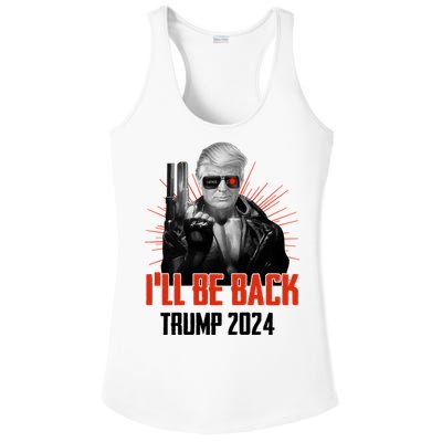 Donald Trump 2024 I'll Be Back Trumpinator I'll Be Back 2024 Ladies PosiCharge Competitor Racerback Tank