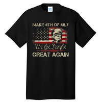 Donald Trump 2024 Make 4th Of July Great Again American Flag Tall T-Shirt