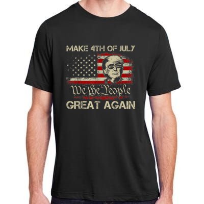 Donald Trump 2024 Make 4th Of July Great Again American Flag Adult ChromaSoft Performance T-Shirt