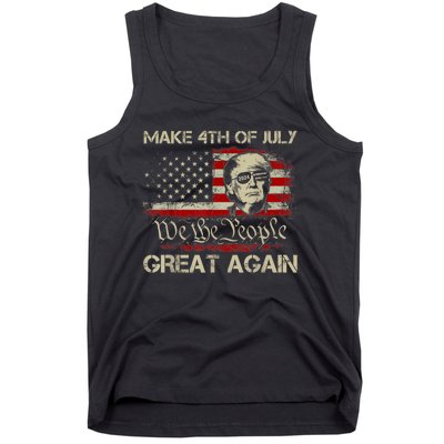 Donald Trump 2024 Make 4th Of July Great Again American Flag Tank Top