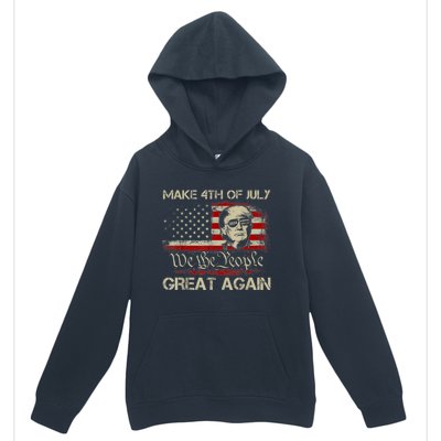 Donald Trump 2024 Make 4th Of July Great Again American Flag Urban Pullover Hoodie