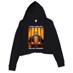 Donald Trump 20 24 Years In Jail Crop Fleece Hoodie