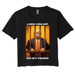 Donald Trump 20 24 Years In Jail Women's Crop Top Tee