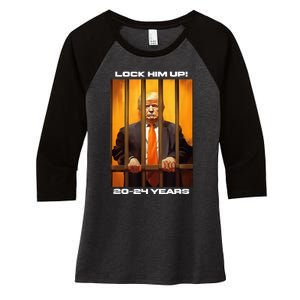 Donald Trump 20 24 Years In Jail Women's Tri-Blend 3/4-Sleeve Raglan Shirt