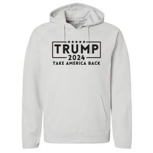 Donald Trump 2024 Take America Back USA United States Performance Fleece Hoodie