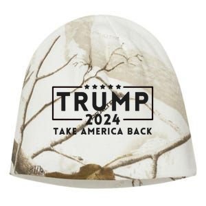 Donald Trump 2024 Take America Back USA United States Kati - Camo Knit Beanie