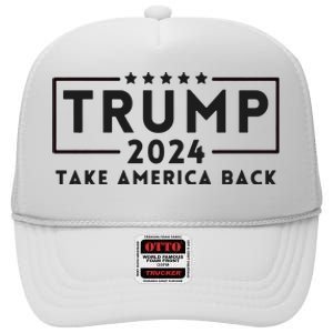 Donald Trump 2024 Take America Back USA United States High Crown Mesh Back Trucker Hat