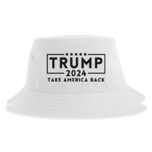 Donald Trump 2024 Take America Back USA United States Sustainable Bucket Hat