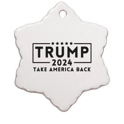 Donald Trump 2024 Take America Back USA United States Ceramic Star Ornament