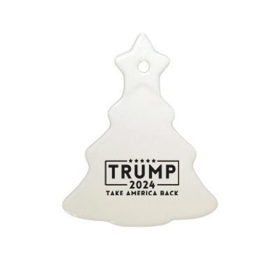 Donald Trump 2024 Take America Back USA United States Ceramic Tree Ornament