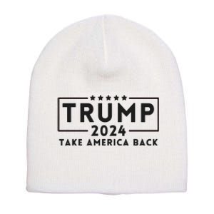 Donald Trump 2024 Take America Back USA United States Short Acrylic Beanie