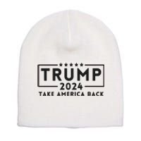 Donald Trump 2024 Take America Back USA United States Short Acrylic Beanie