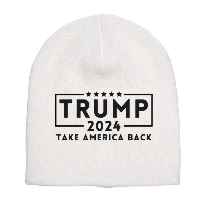 Donald Trump 2024 Take America Back USA United States Short Acrylic Beanie